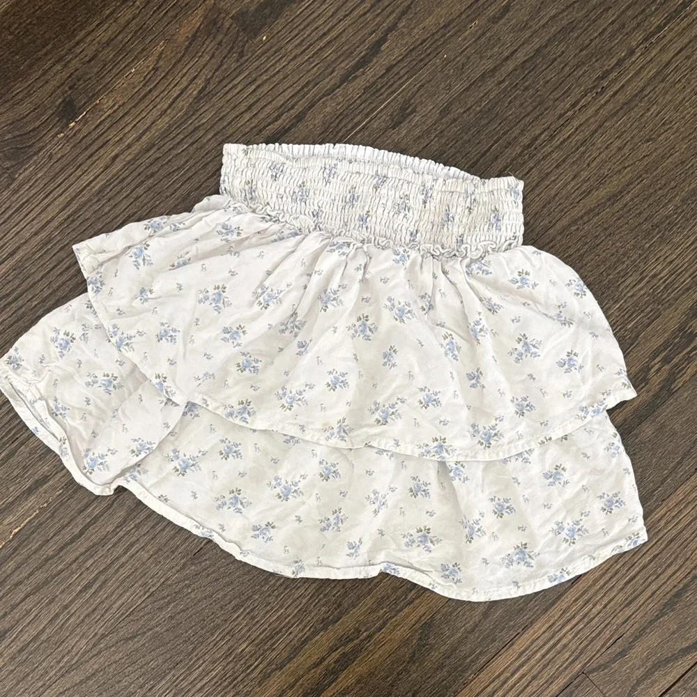 Juniors Floral Ruffle Skirt- brand unknown (XS)